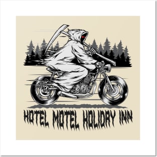 Hotel Motel Holiday Inn. Grim Reaper Comes Posters and Art